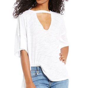 Free People Jordan Cut Out V-Neck Tee Size S